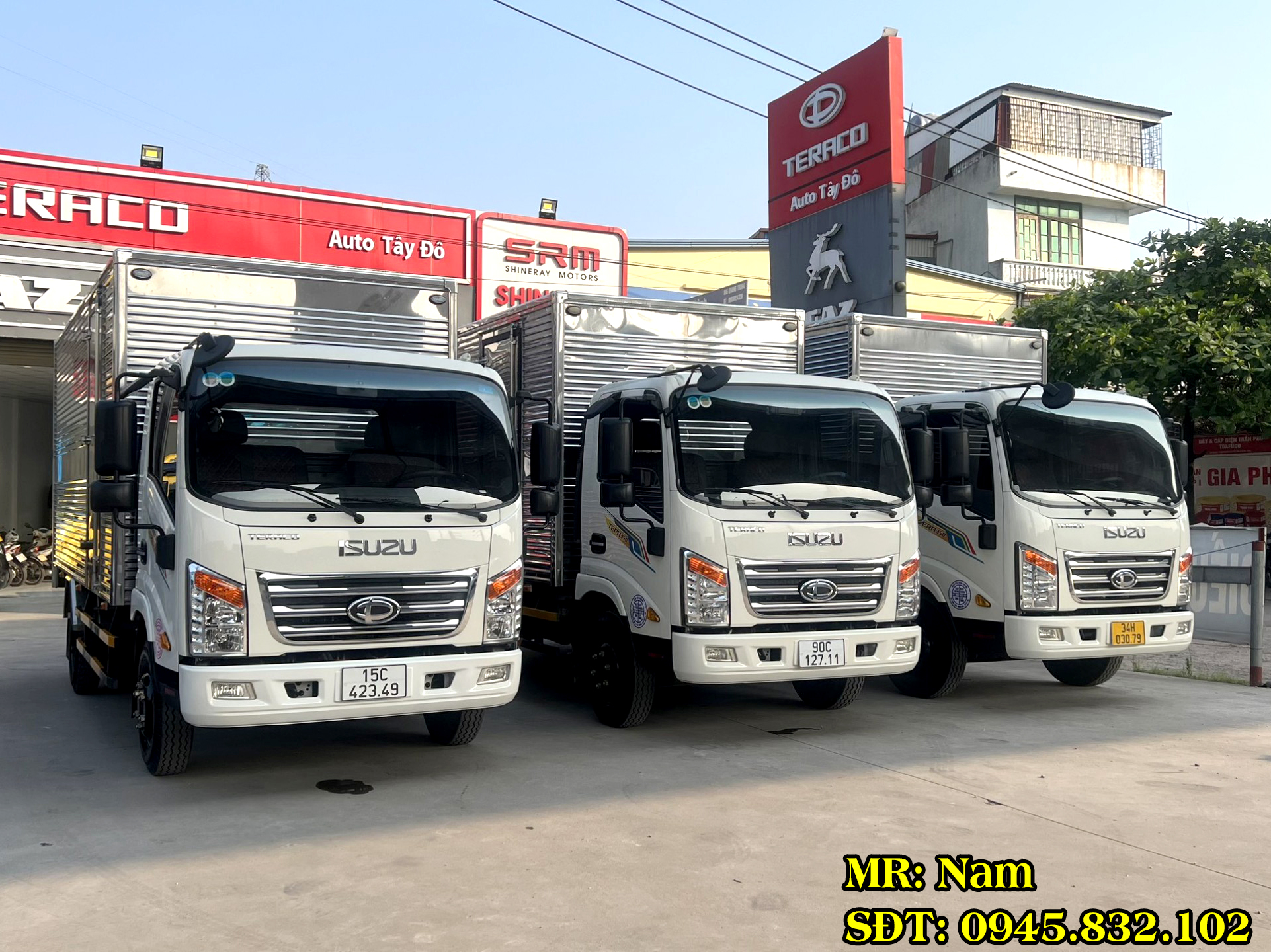 xe tải teraco 350 thùng kín 