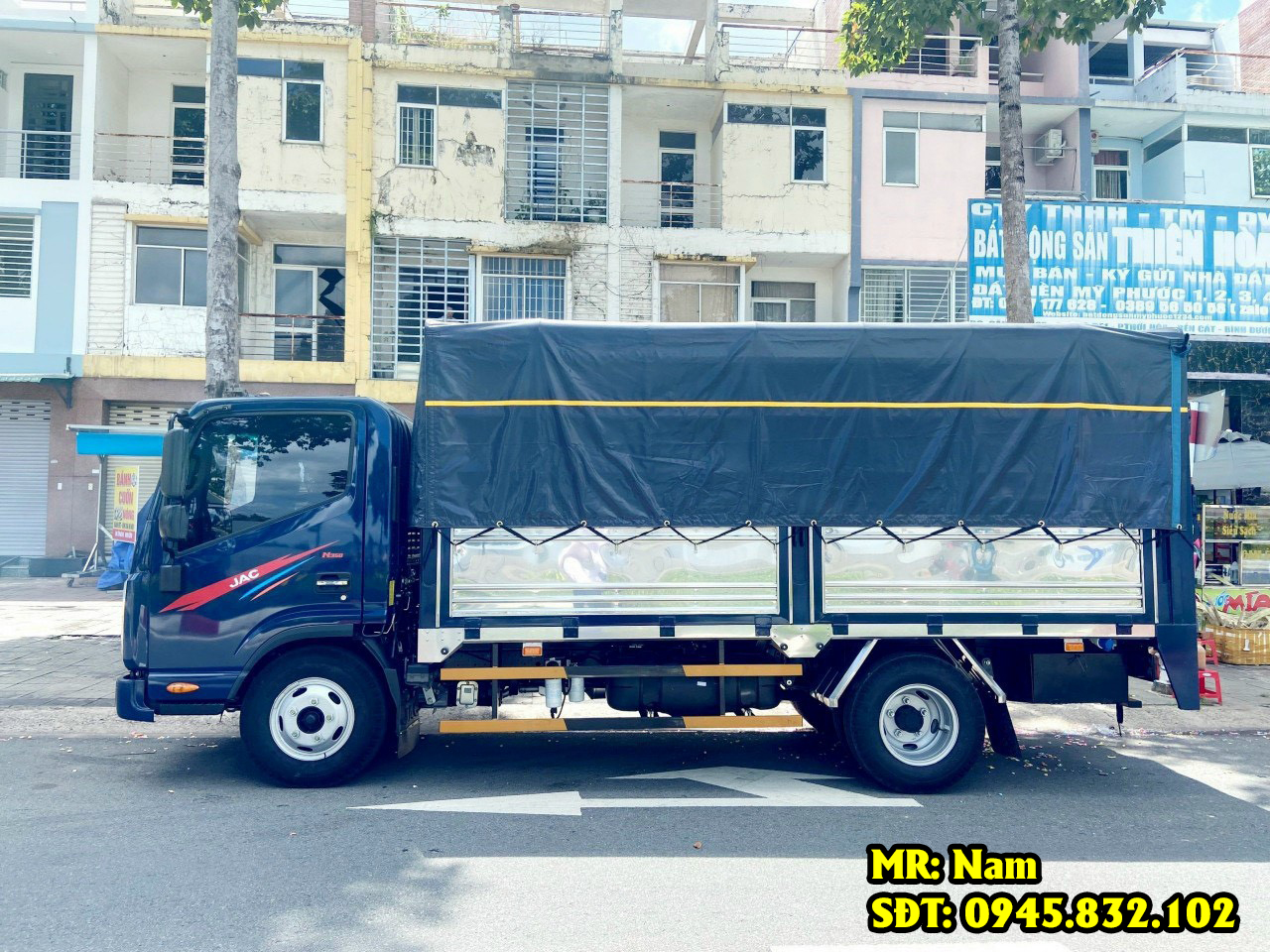 jac bửng nâng n350 thùng bạt